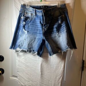 Miss‎ Me Blue Distressed Jean Shorts size 34